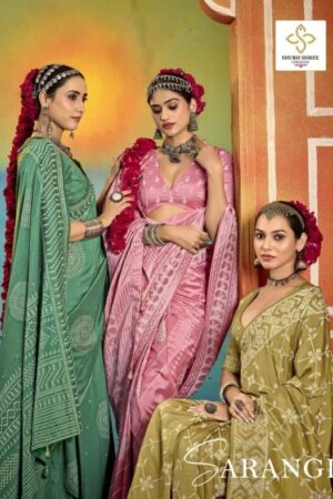 shubh shree sarangi series 1001-1012 wealvet tusser silk wholesale saree