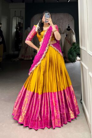 TARIKA LNB2023RED Narayan Pattu Zari Weaving Work wholesale lehenga