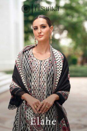 the hermitage shop elahe series 01 to 04 nisanka lawn cotton readymade big size pakistani suit in wholesale surat