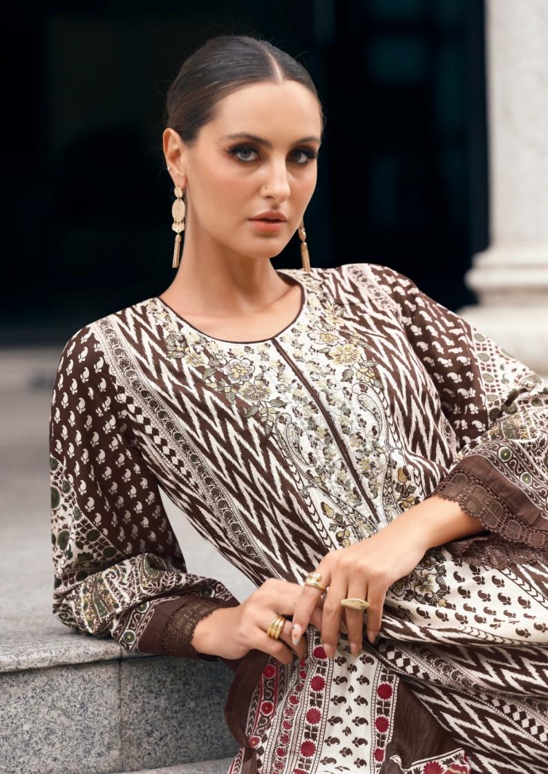 the hermitage shop elahe series 01 to 04 nisanka lawn cotton readymade big size pakistani suit in wholesale surat - Image 2