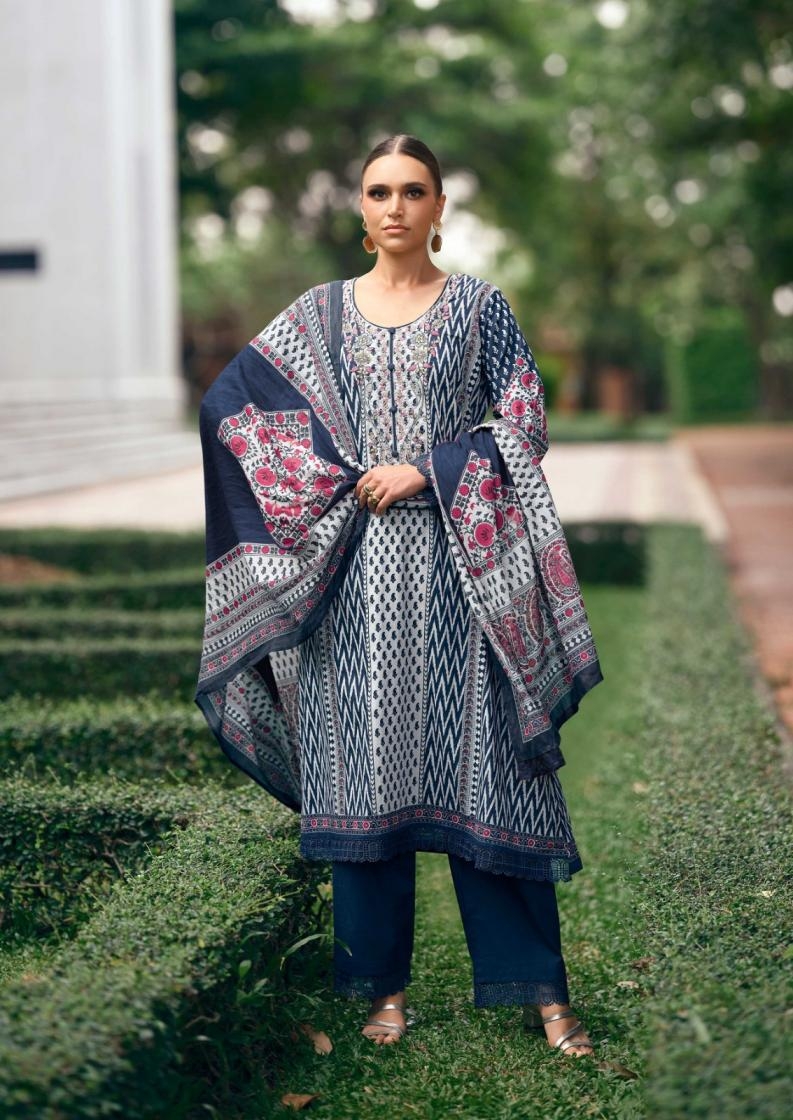 the hermitage shop elahe series 01 to 04 nisanka lawn cotton readymade big size pakistani suit in wholesale surat - Image 3
