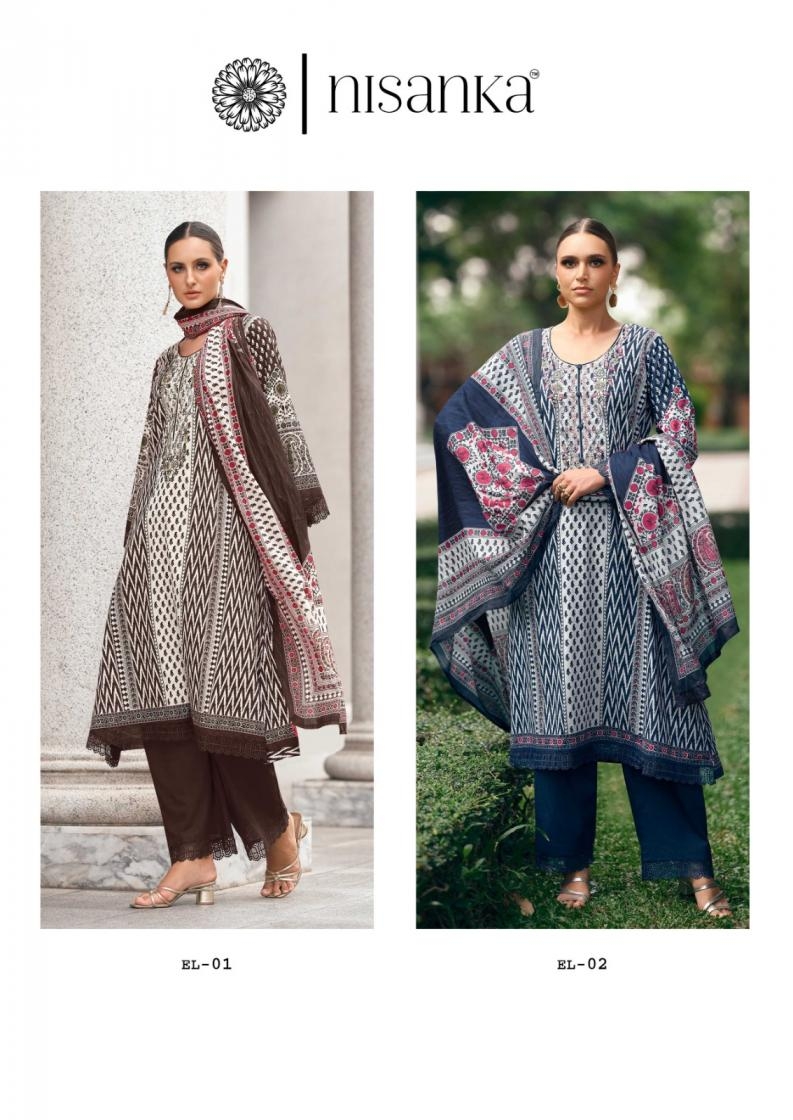 the hermitage shop elahe series 01 to 04 nisanka lawn cotton readymade big size pakistani suit in wholesale surat - Image 7