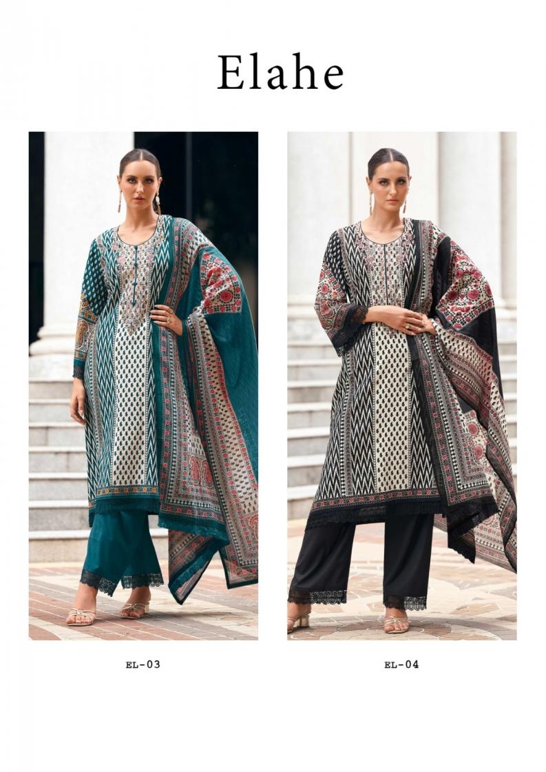 the hermitage shop elahe series 01 to 04 nisanka lawn cotton readymade big size pakistani suit in wholesale surat - Image 9