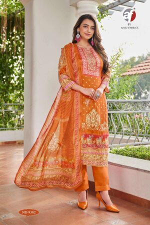 anju fab nd 9382 viscose silk readymade amazing combo suit in wholesale surat