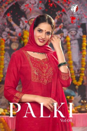 anju fab palki vol 4 series 4041-4046 MUSLIN Wholesale Salwar Kameez in Surat