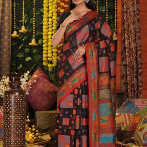 Astita KETHAL KOTA series 1001 to 1006 fancy designer linen Cotton fabric saree with wholesale saree with latkan in wholesale surat
