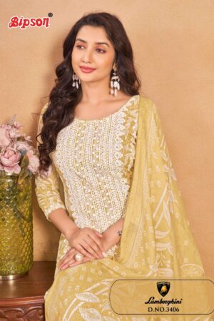 bipson prints lamborghini 3406 cotton casual salwar kameez in wholesale surat