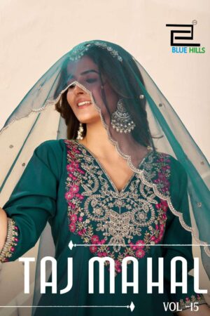 blue hills taj mahal vol 15 series 1501 to 1505 roman silk readymade unique salwar kameez in wholesale surat