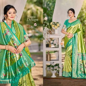 Bunawat Devyani SIlk-03 series 1001 to 1006 Sangam Prints Kanjivaram Silk Woven Work Traditional Saree in wholeslae surat