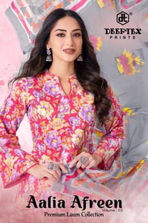 Deeptex Aalia Afreen Vol-3 series 3001 to 3008 Heavy Cotton Printed salwar kameez in wholesale surat