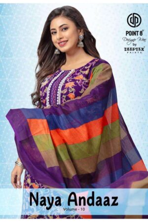 deeptex print naya andaaz vol 10 series 1001-1010 Cotton wholesale salwar kameez in surat