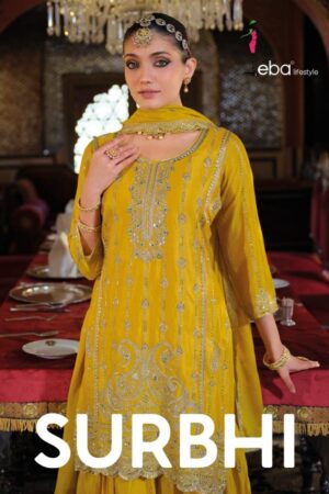 eba lifestyle surbhi series 1935 to 1937 chinon occasion wear readymade plazzo sit in wholesale surat
