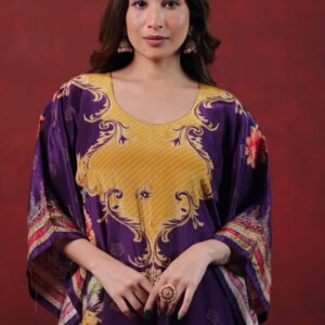 ekatra crape kaftan hit design readymade viscose natural kurti with pant in wholesale surat