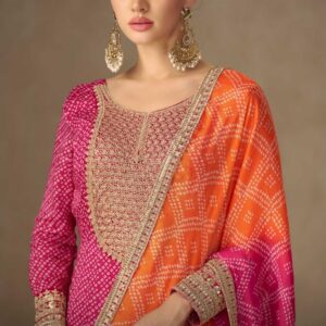 gulkayra designer saiyaara series 7508A to 7508D readymade chinon anarkali gown with dupatta in wholeslae surat