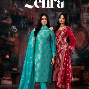 ibiza zehra series 2581 to 2584 banglory silk jacquard pretty suit in wholesale surat