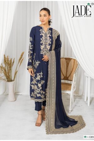 Jade Crimson Vol-12 series 1201 to 1206 Pure Heavy Lawn Cotton Print Karachi salwar kameez in wholesale surat