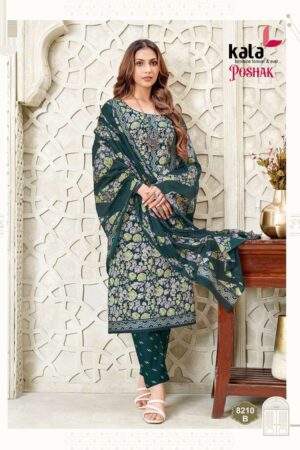 Kala Poshak Vol-2 series 8201 to 8212 Pure Cotton Printed salwar kameez in wholesale surat