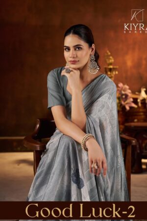 kiyra goodluck vol 2 series 1001 to 1006 fancy weightless kundan saree in wholesale surat