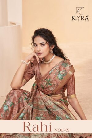kiyra rahi vol 9 series 01 to 06 trendy tussar silk best saree in wholesale surat