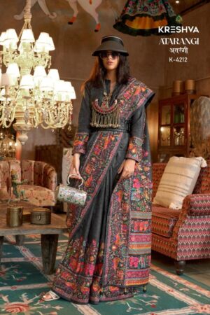 krehsva atarangi series 4209 To 4217 silk exclusive designer sarees in wholesale surat