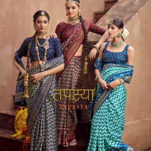 kreshva tapasya series 7020 to 7025 mercerizer sigma silk classic patola designer sarees in wholesale surat