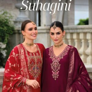 lily & lali suhagini series 28201 to 28204 silk with cotton lining readymade karwa special plazzo suit in wholesale surat