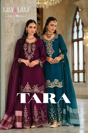 lily & lali tara series 27751 to 27754 silk readymade exclusive plazzo suit in wholesale surat