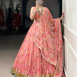 lnb1672 chiffon floral print readymade navratri lehenga choli in wholesale surat