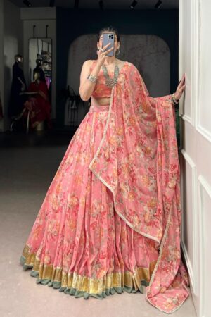 lnb1672 chiffon floral print readymade navratri lehenga choli in wholesale surat