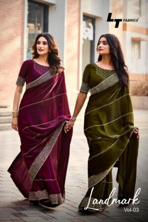 lt fashion landmark vol 3 series 301 to 306 malai silk luxurious silk sarees in wholesale surat
