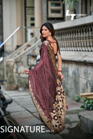 lt fashion signature vol 31 series 3101 to 3106 pretty look malai silk womens saree in wholesale surat