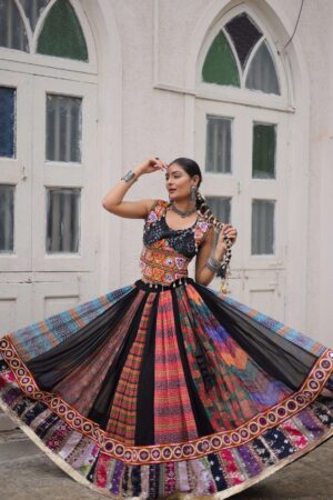 lw 7135 half saree georgette readymade navratri lehenga choli in wholesale surat