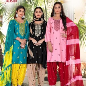 master rimzim series 101-108 rayon wholesale patiyala suit