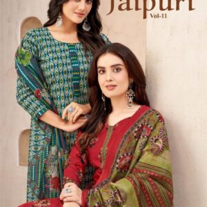 mayur creation jaipuri vol 11 series 11001to 11010 cotton readymade plus size amazing suit in wholesale surat