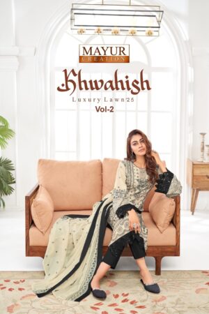 Mayur Khwahish Vol-02 series 2001-2008 Pure Lawn Cotton wholesale suit