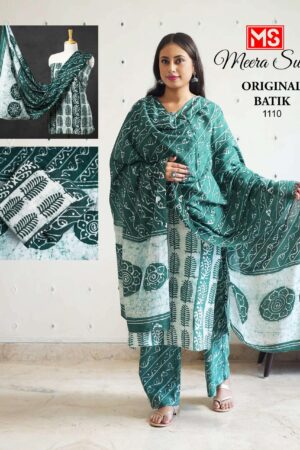 Ms Original Batik Vol-11 series 1101 to 1110 Pure Cotton Printed salwar kameez in wholesale surat