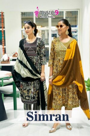 mystic9 simran vol 9 series 9001 to 9008 readymade nyra cut style salwar kameez in wholesale surat