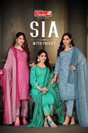 navkar sia vol 1 series 1001-1010 cotton readymade suit