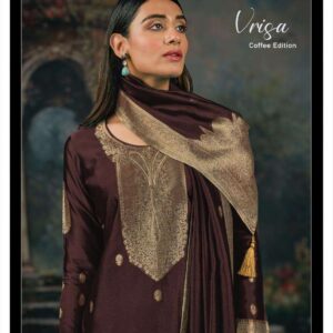 Netra Vrisa Coffee Edition Designer Silk Jacquard Style Suit in wholesale surat