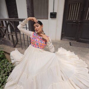 pr clothing ka 1199 hit design readymade navratri designer gowns in wholesale surat