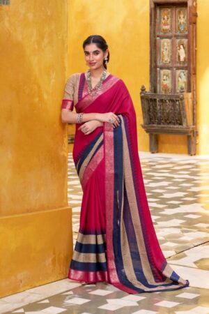 pr meeshrii ynf7049 poly cotton elegance saree in wholesale surat