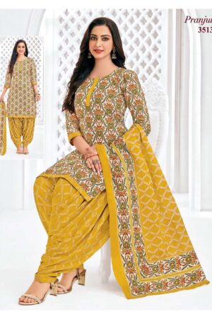 Pranjul Priyanshi Vol-35 series 3501 to 3540 Pure Heavy Cotton Print salwar kameez in wholesale surat