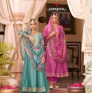 rangoon sehnaj series 8081 to 8086 silk anarkali style readymade festivals special sit in wholesale surat