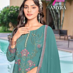 sajida designer amyra vol 1 series 1116 to 1118 readymade fox georgette pakistani big size suit in wholesale surat