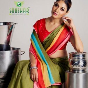 sanskar tex prints vedansi series 71001 to 71008 unique satin chiffon sarees in wholesale surat