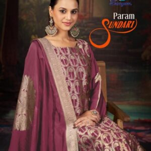 sargam prints sundari series 2722A to 2722D amazing banglory silk jacquard salwar kameez in wholesale surat