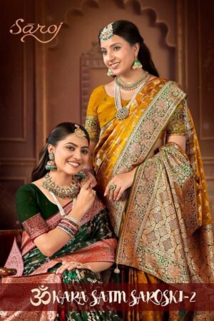 Saroj Omkar satin saroski vol.2 series 2001 to 2005 satin silk saree in wholesale surat