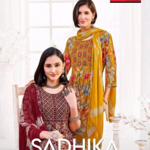 taniksh sadhika vol 6 series 6001 to 6008 rayon readymade stylish suit in wholesale surat