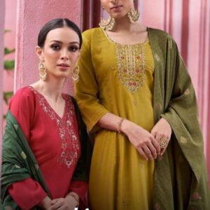 vamika liyana series 5301 to 5306 viscose vertican silk readymade attractive look salwar kameez in wholesale surat