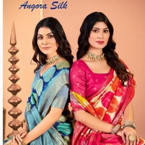 vipul fashion angora silk series 91386-91391 trendy silk sarees in wholesale surat